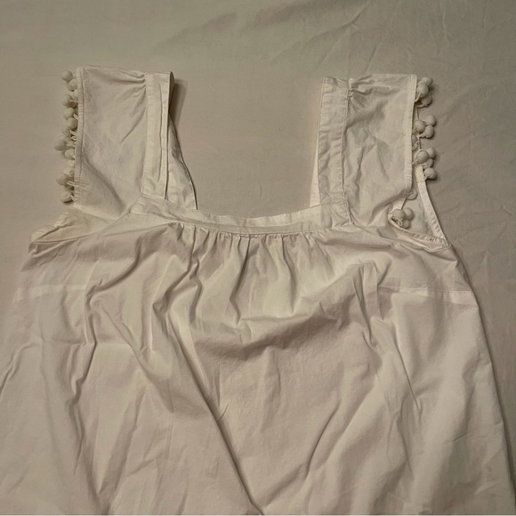 J. Crew Square Neck Cotton Poplin Cap Sleeve Top - Picture 6 of 12